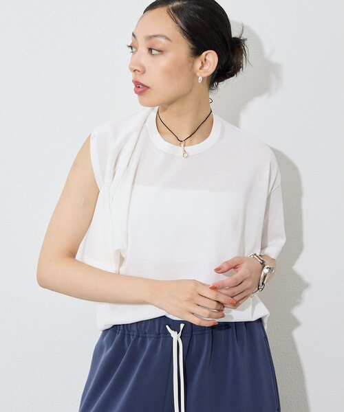 Whim Gazette(ウィムガゼット)の「【GEMINI】バックオープンプルオーバー(ニット/セーター・レディース・ブラック/オフホワイト・FREE)」の13枚目の写真