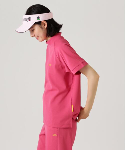 Jack Bunny!!(ジャックバニー)の「【Jack Bunny!!】RAYBLOCKドライワッフル半袖モックネックカットソー(Tシャツ/カットソー・レディース・ピンク/ネイビー・LARGE/MEDIUM/SMALL)」の6枚目の写真