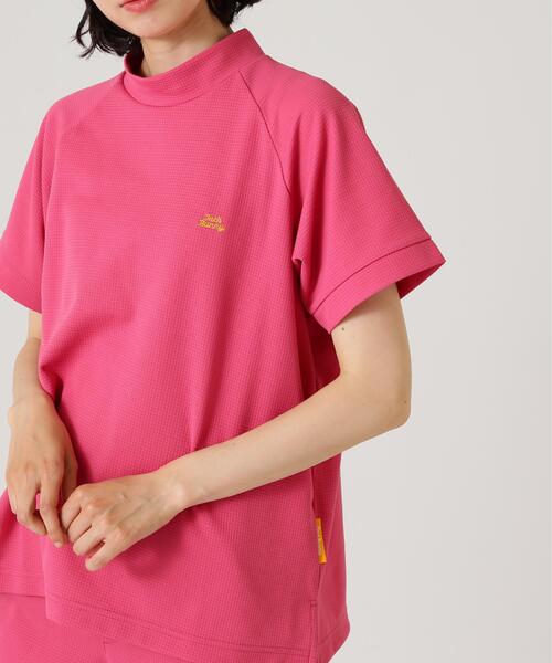 Jack Bunny!!(ジャックバニー)の「【Jack Bunny!!】RAYBLOCKドライワッフル半袖モックネックカットソー(Tシャツ/カットソー・レディース・ピンク/ネイビー・LARGE/MEDIUM/SMALL)」の9枚目の写真
