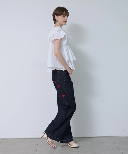 CADUNE(カデュネ)の「ラッフルズブラウス(シャツ/ブラウス・レディース・ブラック/ホワイト/ピンク系その他4/ライトブルー・38/36)」の10枚目の写真