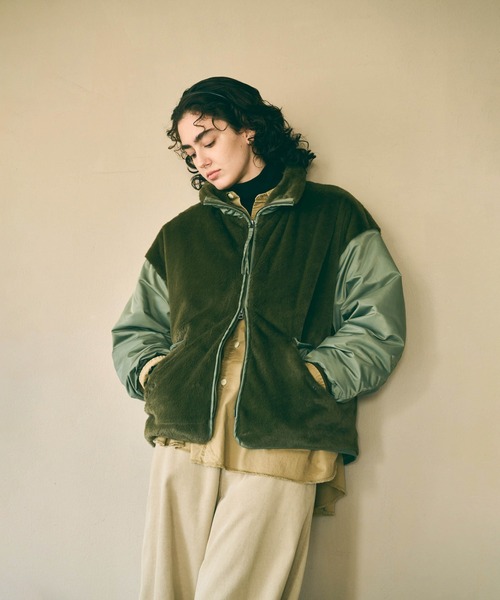 kha:ki(カーキ)の「「KHA:KI / カーキ」ECO FUR SWITCH JACKET(その他アウター・レディース・オリーブ/ブラウン/ブラック・1/2)」の12枚目の写真