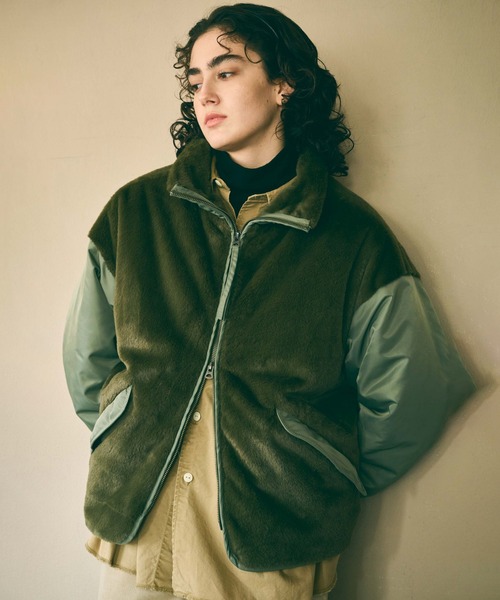 kha:ki(カーキ)の「「KHA:KI / カーキ」ECO FUR SWITCH JACKET(その他アウター・レディース・オリーブ/ブラウン/ブラック・1/2)」の17枚目の写真