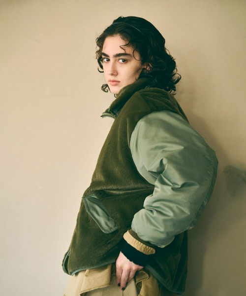 kha:ki(カーキ)の「「KHA:KI / カーキ」ECO FUR SWITCH JACKET(その他アウター・レディース・オリーブ/ブラウン/ブラック・1/2)」の18枚目の写真