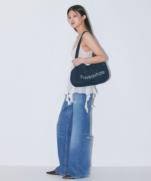 HAVEAWHALE(ハブアホエール)の「cotton baguette eco bag (NA)(ショルダーバッグ・レディース・その他・FREE)」の2枚目の写真