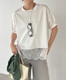 裾レースワイドTEE
