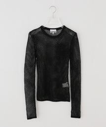 GANNI | GANNI / ガニー Mercerized Cotton Mesh Pointelle L(Tシャツ/カットソー)