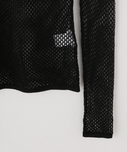 GANNI(ガニー)の「GANNI / ガニー Mercerized Cotton Mesh Pointelle L(Tシャツ/カットソー・レディース・ブラック・X-SMALL)」の6枚目の写真