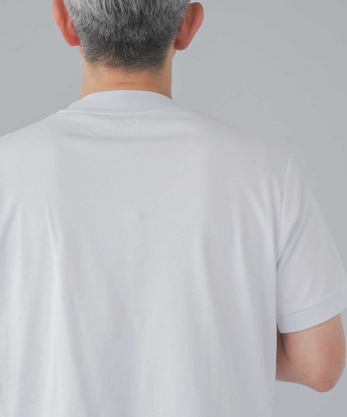 ELLE PLANETE(エルプラネット)の「シルケット加工 ビジネス対応 モックネックTシャツ(Tシャツ/カットソー・メンズ・ホワイト/ブラック・L/M/S/3L/LL)」の7枚目の写真