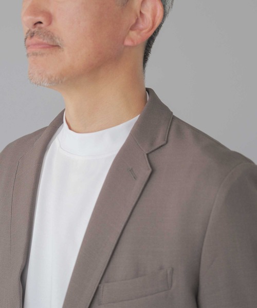 ELLE PLANETE(エルプラネット)の「シルケット加工 ビジネス対応 モックネックTシャツ(Tシャツ/カットソー・メンズ・ホワイト/ブラック・L/M/S/3L/LL)」の8枚目の写真