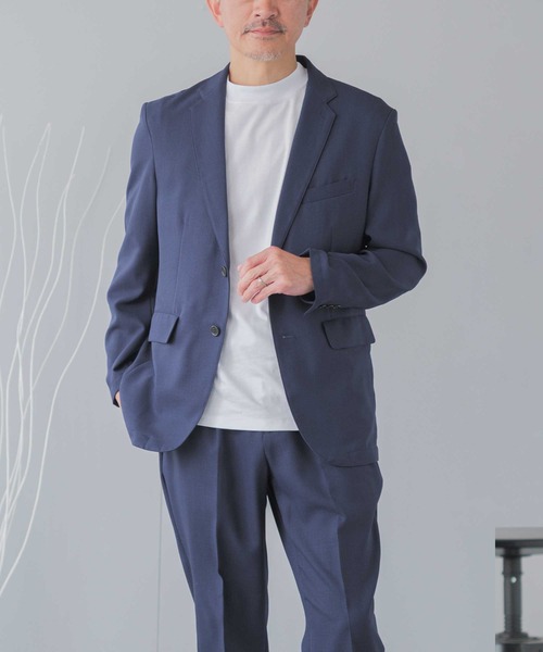 ELLE PLANETE(エルプラネット)の「シルケット加工 ビジネス対応 モックネックTシャツ(Tシャツ/カットソー・メンズ・ホワイト/ブラック・L/M/S/3L/LL)」の13枚目の写真