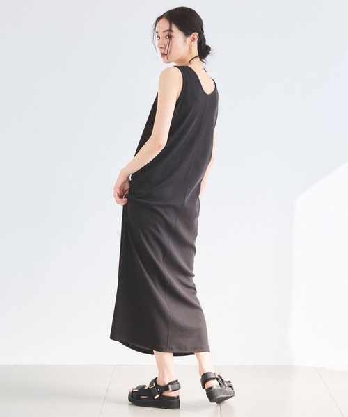 BARNYARDSTORM（バンヤードストーム）の「BARNYARDSTORM / 2WAYマキシタンクワンピース / JAPAN FABRIC【UVカット / 吸水速乾】（ワンピース・レディース・ライトベージュ/ブラック・M/S）」の4枚目の写真