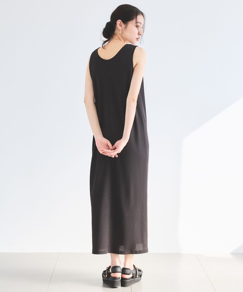 BARNYARDSTORM（バンヤードストーム）の「BARNYARDSTORM / 2WAYマキシタンクワンピース / JAPAN FABRIC【UVカット / 吸水速乾】（ワンピース・レディース・ライトベージュ/ブラック・M/S）」の6枚目の写真