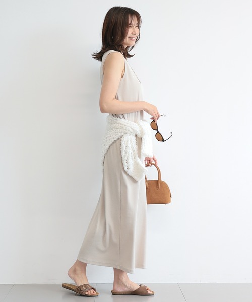 BARNYARDSTORM（バンヤードストーム）の「BARNYARDSTORM / 2WAYマキシタンクワンピース / JAPAN FABRIC【UVカット / 吸水速乾】（ワンピース・レディース・ライトベージュ/ブラック・M/S）」の22枚目の写真