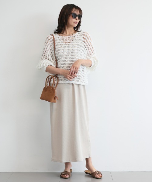 BARNYARDSTORM（バンヤードストーム）の「BARNYARDSTORM / 2WAYマキシタンクワンピース / JAPAN FABRIC【UVカット / 吸水速乾】（ワンピース・レディース・ライトベージュ/ブラック・M/S）」の19枚目の写真