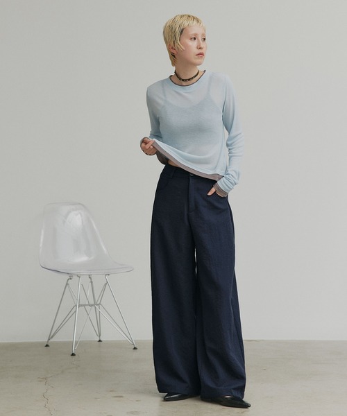 ad thie(アドティエ)の「ベーシック カーブパンツ(その他パンツ・レディース・ベージュ/ネイビー・LARGE/MEDIUM)」の10枚目の写真