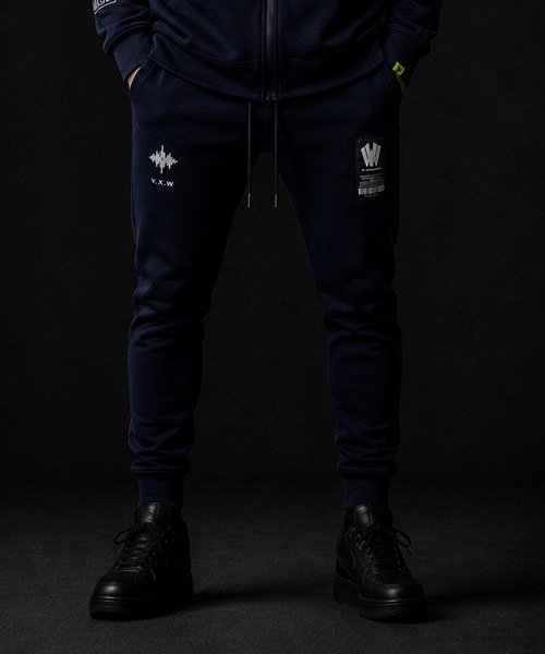 [W] by VIRGOwearworks（ダブリューバイヴァルゴウェアーワークス）の「SOFTY TRACK PANTS（スウェットパンツ・メンズ・ネイビー/ブラック・MEDIUM/X-LARGE/LARGE）」の6枚目の写真