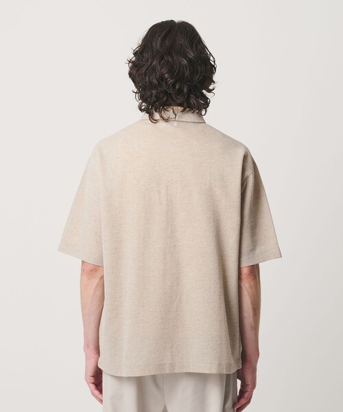 BEAUTY&YOUTH UNITED ARROWS（ビューティーアンドユースユナイテッドアローズ）の「KNITEE リネンブレンド ミラノ シャツ ウォッシャブル（シャツ/ブラウス・メンズ・ブラック/ナチュラル・XL/M/S/L）」の8枚目の写真