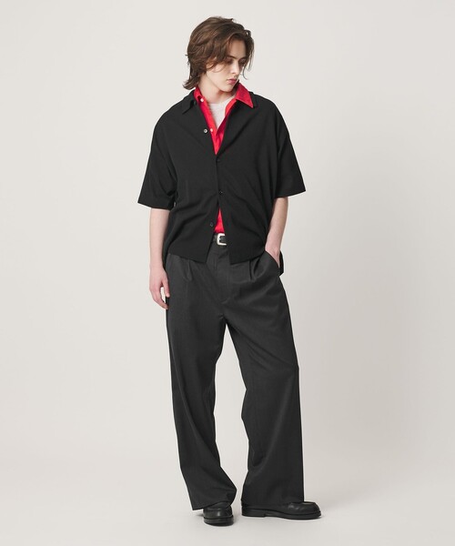 BEAUTY&YOUTH UNITED ARROWS（ビューティーアンドユースユナイテッドアローズ）の「KNITEE リネンブレンド ミラノ シャツ ウォッシャブル（シャツ/ブラウス・メンズ・ブラック/ナチュラル・XL/M/S/L）」の9枚目の写真