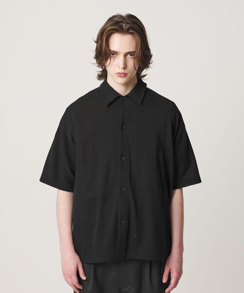 BEAUTY&YOUTH UNITED ARROWS（ビューティーアンドユースユナイテッドアローズ）の「KNITEE リネンブレンド ミラノ シャツ ウォッシャブル（シャツ/ブラウス・メンズ・ブラック/ナチュラル・XL/M/S/L）」の10枚目の写真