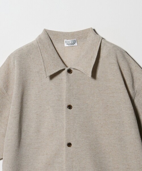 BEAUTY&YOUTH UNITED ARROWS（ビューティーアンドユースユナイテッドアローズ）の「KNITEE リネンブレンド ミラノ シャツ ウォッシャブル（シャツ/ブラウス・メンズ・ブラック/ナチュラル・XL/M/S/L）」の18枚目の写真