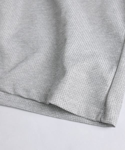 neos（ネオス）の「【neos】ルーズシルエット ワッフル サーマル ヘンリーネック 半袖Tシャツ オーバーサイズ カットソー（Tシャツ/カットソー・メンズ・ブラック/グレー/ホワイト・MEDIUM/X-LARGE/LARGE）」の10枚目の写真
