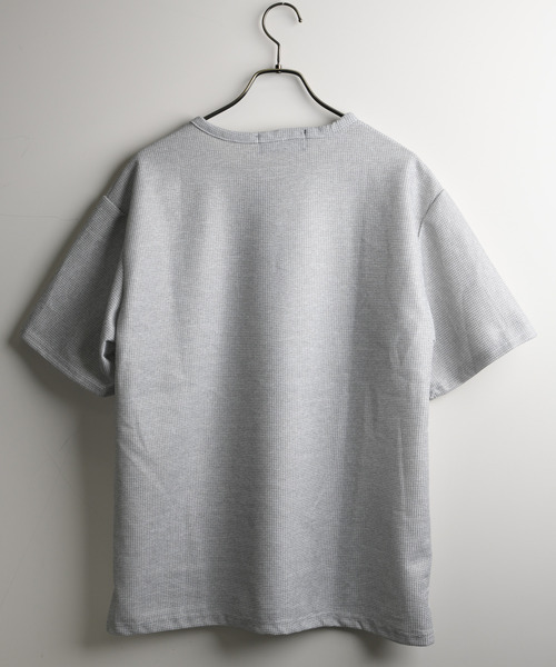 neos（ネオス）の「【neos】ルーズシルエット ワッフル サーマル ヘンリーネック 半袖Tシャツ オーバーサイズ カットソー（Tシャツ/カットソー・メンズ・ブラック/グレー/ホワイト・MEDIUM/X-LARGE/LARGE）」の17枚目の写真