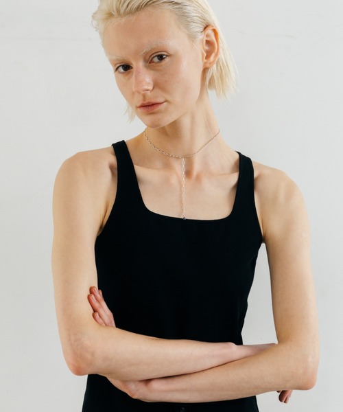 CREDONA(クレドナ)の「CUT TANK TOP/カットタンクトップ(タンクトップ・レディース・ブラック/ホワイト/ベージュ系その他・FREE)」の19枚目の写真