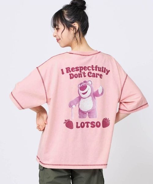 Disney(ディズニー)の「配色ステッチプリントTシャツ「トイ・ストーリー」(Tシャツ/カットソー・レディース・ピンク/ブラック/ホワイト・L~LL/S~M)」の3枚目の写真