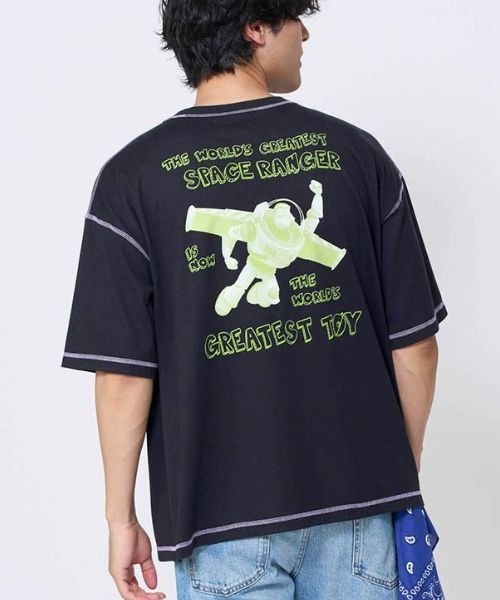 Disney(ディズニー)の「配色ステッチプリントTシャツ「トイ・ストーリー」(Tシャツ/カットソー・レディース・ピンク/ブラック/ホワイト・L~LL/S~M)」の2枚目の写真