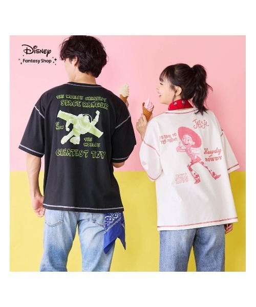 Disney(ディズニー)の「配色ステッチプリントTシャツ「トイ・ストーリー」(Tシャツ/カットソー・レディース・ピンク/ブラック/ホワイト・L~LL/S~M)」の8枚目の写真