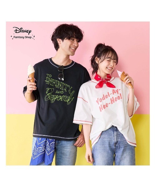 Disney(ディズニー)の「配色ステッチプリントTシャツ「トイ・ストーリー」(Tシャツ/カットソー・レディース・ピンク/ブラック/ホワイト・L~LL/S~M)」の7枚目の写真