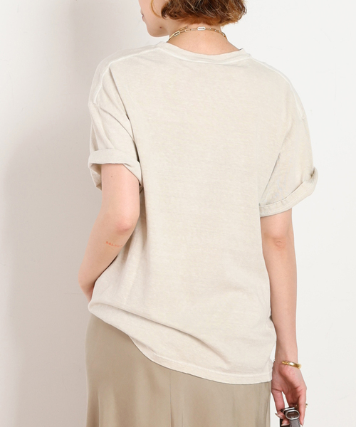 EVERYDAY I LIKE.(エヴリディアイライク)の「* Relax T-shirt(Tシャツ/カットソー・レディース・ベージュ/カーキ・FREE)」の3枚目の写真