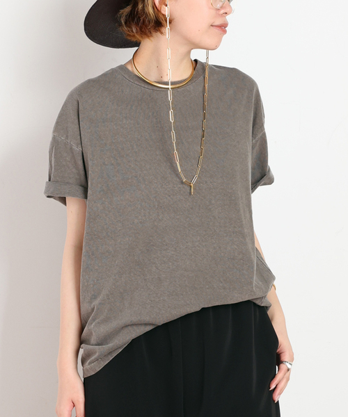 EVERYDAY I LIKE.(エヴリディアイライク)の「* Relax T-shirt(Tシャツ/カットソー・レディース・ベージュ/カーキ・FREE)」の10枚目の写真