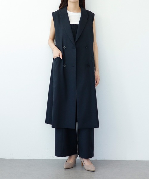 Sirin（シリン）の「リネンライクテーラードロングジレ（その他アウター・レディース・ベージュ/ネイビー/グレー・S/XS）」の15枚目の写真