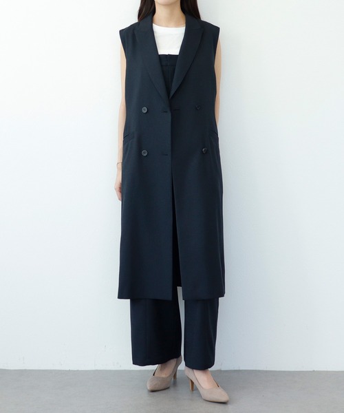 Sirin（シリン）の「リネンライクテーラードロングジレ（その他アウター・レディース・ベージュ/ネイビー/グレー・S/XS）」の16枚目の写真