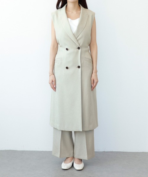 Sirin（シリン）の「リネンライクテーラードロングジレ（その他アウター・レディース・ベージュ/ネイビー/グレー・S/XS）」の9枚目の写真