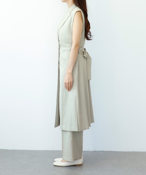 Sirin（シリン）の「リネンライクテーラードロングジレ（その他アウター・レディース・ベージュ/ネイビー/グレー・S/XS）」の10枚目の写真