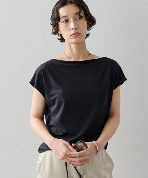 GALLARDAGALANTE(ガリャルダガランテ)の「フレンチオフショルTee(Tシャツ/カットソー・レディース・ブラック/ホワイト・FREE)」の16枚目の写真