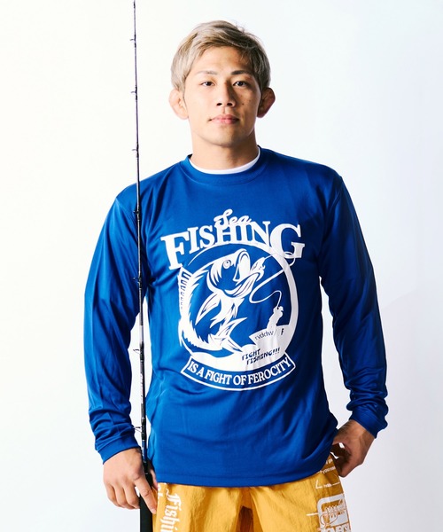 reversal.dogi.design.works(リバーサル・ドーギ・デザイン・ワークス)の「<reversal/リバーサル>TUNA DRY LONG SLEEVE TEE(Tシャツ/カットソー・メンズ・ブラック/ブルー・M/L/2XL/XL)」の1枚目の写真