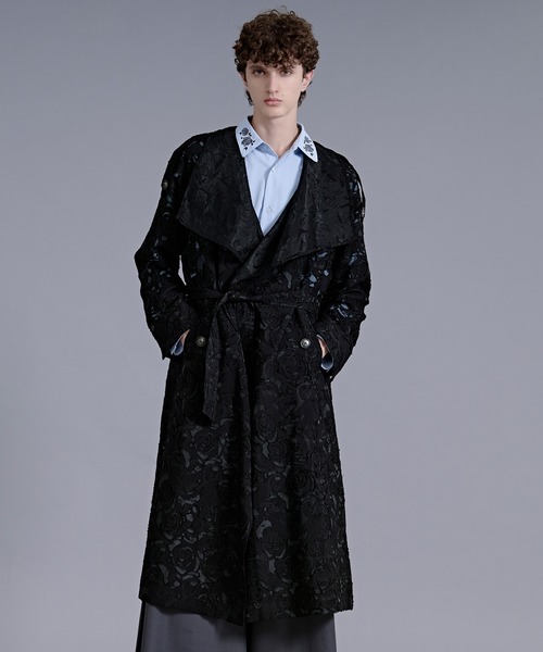 Ellno Loset(エルノロゼット)の「シアージャガードトレンチコート(トレンチコート・メンズ・ブラック・LARGE/MEDIUM/SMALL)」の13枚目の写真