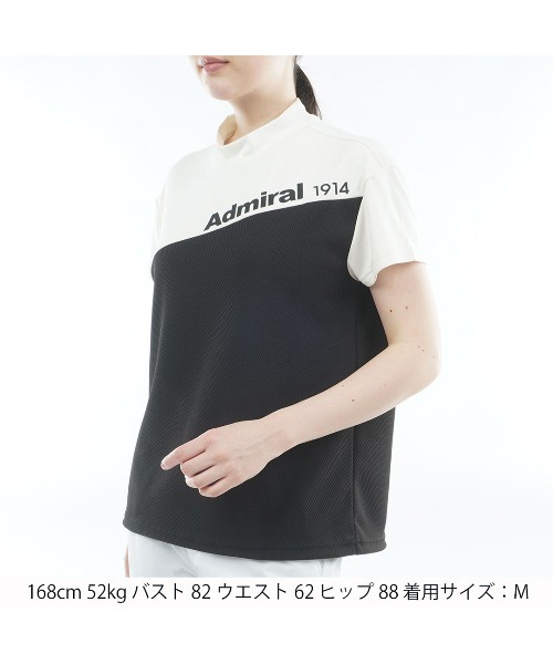Admiral Golf（アドミラル　ゴルフ）の「汗染み防止 ﾘﾗｯｸｽ ﾓｯｸﾈｯｸ（ポロシャツ・レディース・ブラック/ホワイト・LL/M/L）」の6枚目の写真