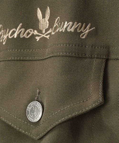 Psycho Bunny(サイコバニー)の「ナチュラルワッシャー ストレッチツイルGジャン(ブルゾン・メンズ・ネイビー/ライトベージュ/グレイッシュベージュ・SMALL/MEDIUM/LARGE/X-LARGE)」の7枚目の写真