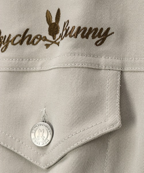Psycho Bunny(サイコバニー)の「ナチュラルワッシャー ストレッチツイルGジャン(ブルゾン・メンズ・ネイビー/ライトベージュ/グレイッシュベージュ・SMALL/MEDIUM/LARGE/X-LARGE)」の11枚目の写真