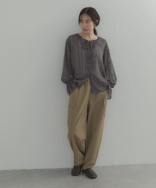 URBAN RESEARCH DOORS(アーバンリサーチドアーズ)の「撥水カーゴドロストパンツ | 雨の日/カーゴパンツ/カジュアル/お出かけ(その他パンツ・レディース・ネイビー/ベージュ系その他・FREE)」の9枚目の写真