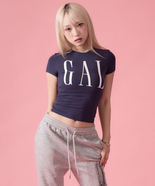 mindseeker girls(マインドシーカーガールズ)の「Big GAL Ribbed Mini T-Shirt / ビッグギャルリブミニTシャツ(Tシャツ/カットソー・レディース・ネイビー/グレー/ブラック・FREE)」の22枚目の写真