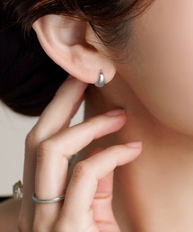 【金属アレルギー対応】極小6mm!ヘアラインメタルのフープピアス