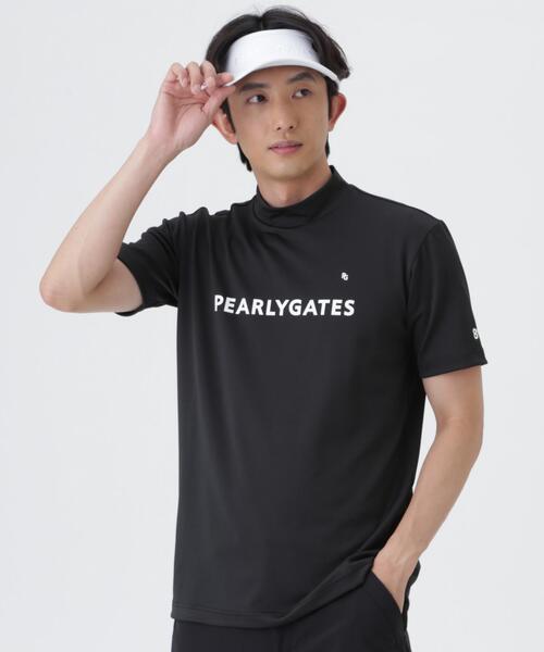 PEARLY GATES（パーリーゲイツ）の「【PEARLY GATES】【一部店舗&公式オンライン限定】 PG is PG フルダルエコロジスタベア鹿の子半袖ハイネックカットソー（Tシャツ/カットソー・メンズ・ブラック・LARGE/XX-LARGE/SMALL/X-LARGE/MEDIUM）」の2枚目の写真