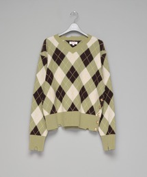 【M A S U】DIAMOND SCRAPED SWEATER
