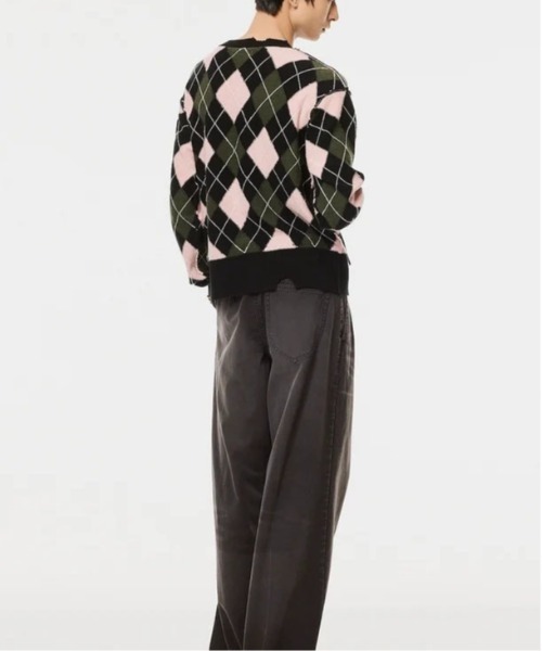 MASU(エムエーエスユー)の「【M A S U】DIAMOND SCRAPED SWEATER(ニット/セーター・メンズ・ピンク/ライトグリーン/レモンイエロー・44/46)」の13枚目の写真