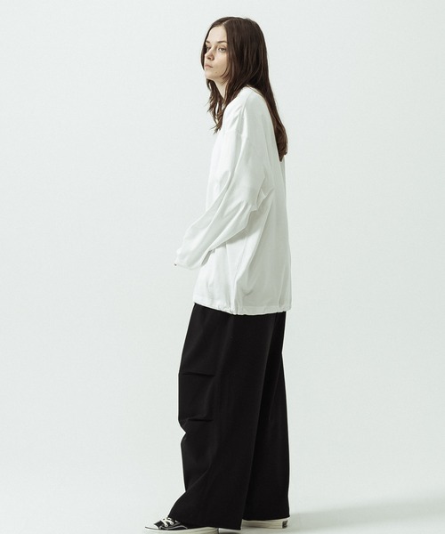 SLICK（スリック）の「【SLICK/スリック】T/R Double Cloth Wide Knee Tuck Over Pants/T/R ダブルクロス ワイドニータックオーバーパンツ（その他パンツ・メンズ・ブラック/ブラウン/スミクロ・1/2/3）」の22枚目の写真